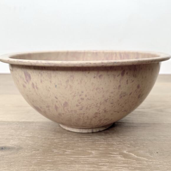 Vintage Texas Ware Melmac Confetti Splatter Mixing Bowl #118 9 3/4" Peach Cream - Picture 2 of 7